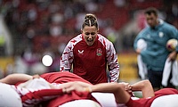 Natasha Hunt in the warm up